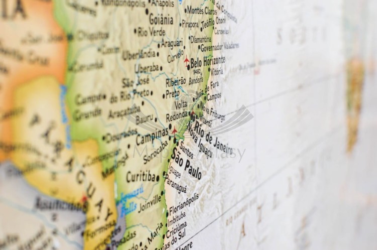 Świat 1:18 390 000. Mapa ścienna polityczna, ekskluzywna. Wydawnictwo: National Geographic. Fragment 5