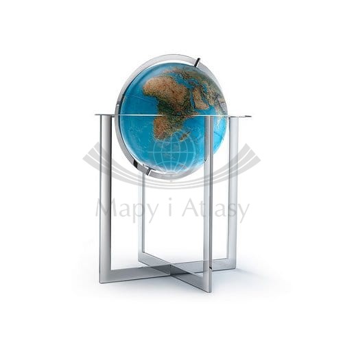 Globus Steel Blue 50 cm. Ekskluzywny, podświetlany
