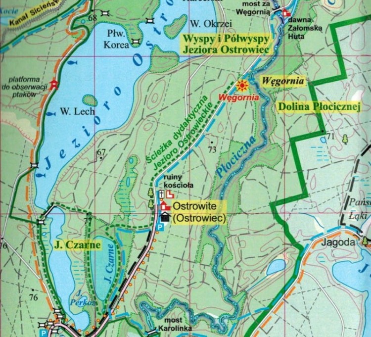 Drawieński Park Narodowy. Mapa turystyczna wydawnictwa Eko-Graff. Fragment 1
