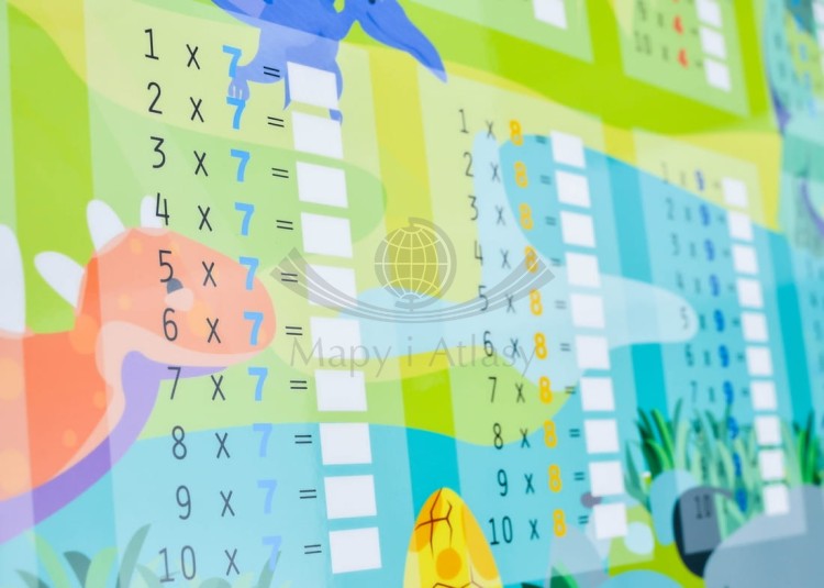 Prehistoryczna tabliczka mnożenia. Podkładka na biurko. Fragment 3