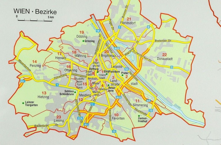 Austria 1:620 000. Mapa kodowa w wersji do wpinania wydawnictwa Stiefel. Fragment 7