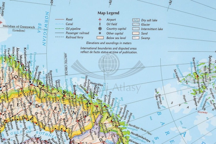 Rosja 1:12 617 000. Mapa w wersji do wpinania. Kazachstan, Mongolia, Afganistan, Uzbekistan, Kirgistan, Tajikistan, Turkmenistan. Wydawnictwo: National Geographic. Fragment 9