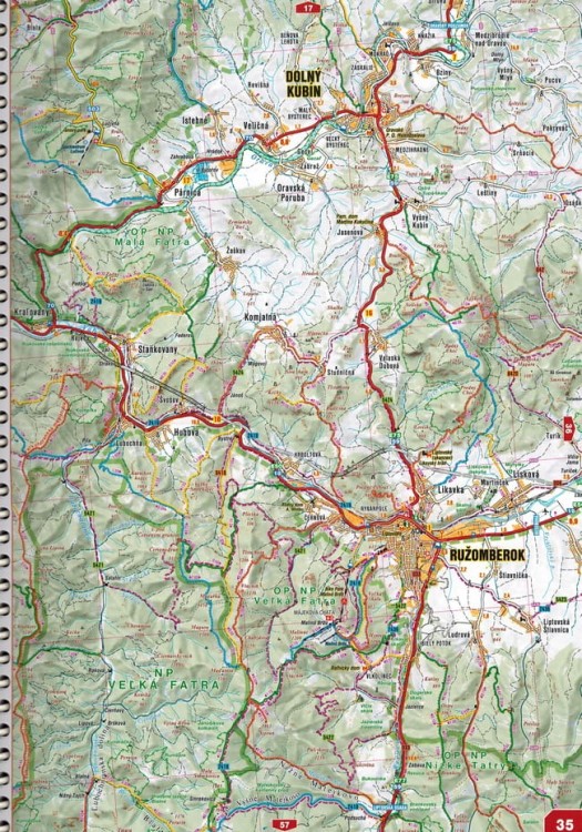 Słowacja 1:100 000. Atlas samochodowo-turystyczny wydawnictwa Freytag & Berndt.  Przykładowy arkusz 1