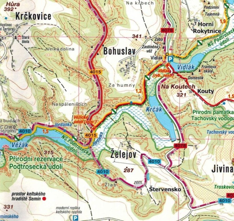 Czeski Raj 1:25 000. Mapa turystyczna 722 wydawnictwa Shocart. Fragment 2