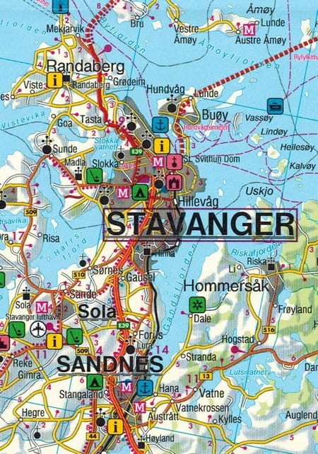 Norwegia Południowa. Oslo, Bergen, Stavanger 1:250 000. Mapa samochodowo-turystyczna /1/  wydawnictwo Freytag & Berndt. Fragment 3