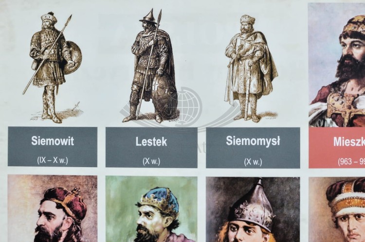 Polska. Regiony historyczne / Poczet królów i książąt polskich. Podkładka na biurko. Fragment 14