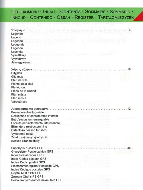 Rodos Mapa samochodowo-turystyczna Freytag & Berndt informator spis treści