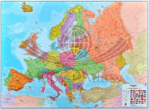 Europa 1:4 300 000. Mapa ścienna polityczno-drogowa wydawnictwa Maps International
