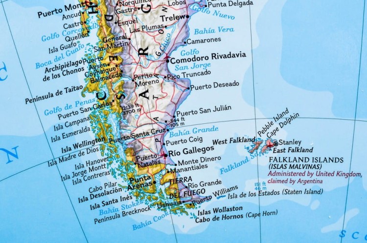 Ameryka Północna i Południowa 1:19 100 000. Mapa ścienna polityczna wydawnictwa National Geographic. Fragment 8