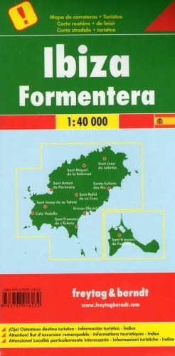 Ibiza i Formentera 1:40 000. Mapa samochodowo-turystyczna wydawnictwa Freytag & Berndt. Okładka - tył