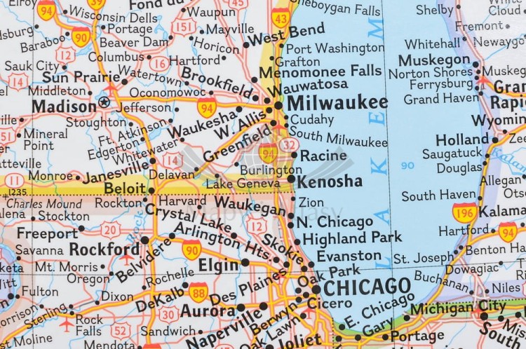 USA / Stany Zjednoczone 1:2 815 000. Mapa ścienna polityczna wydawnictwa National Geographic. Fragment 5