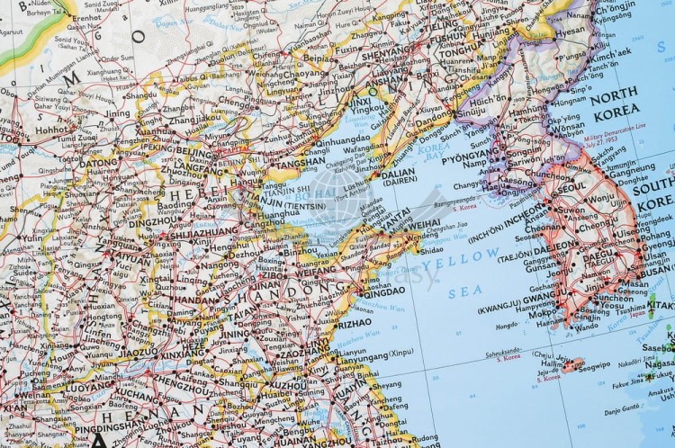 Chiny 1:7 804 000. Mapa w wersji do wpinania. Wydawnictwo: National Geographic. Fragment 3