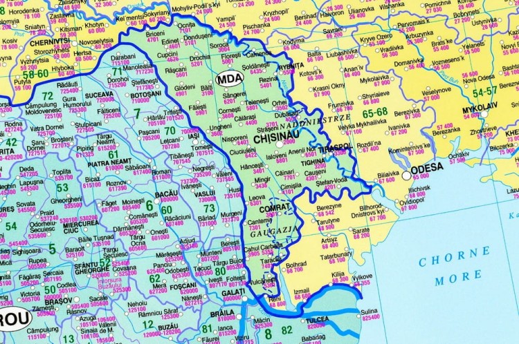 Europa 1:3 000 000. Mapa ścienna kodowa wydawnictwa Jokart. Fragment 3