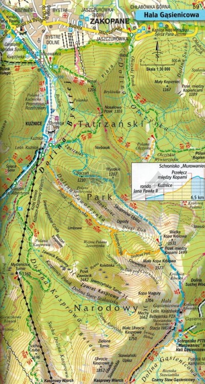 Zakopane i Tatry polskie. Przewodnik z mapami wydawnictwa Gauss. Przykładowa strona 3