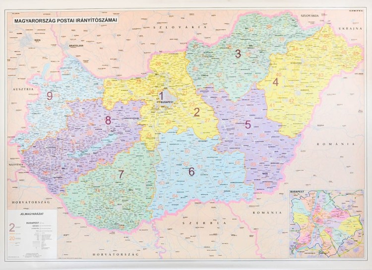 Węgry 1:400 000. Mapa ścienna kodowa wydawnictwa Stiefel