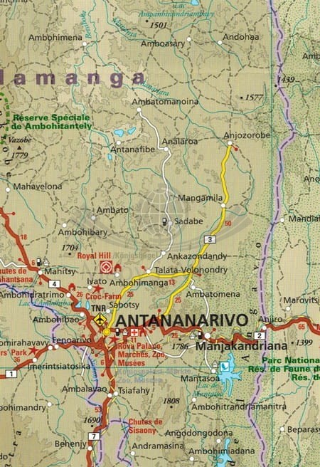 Madagaskar 1:1 200 000. Wodoodporna mapa samochodowo-turystyczna wydawnictwa Reise Know-How. Fragment 3