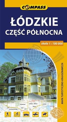 Łódzkie, część północna 1:100 000. Mapa turystyczna wydawnictwa Compass. Okładka
