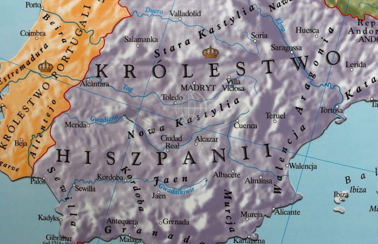 Europa w latach 1789-95 / Francja w okresie rewolucji. Mapa ścienna wydawnictwa Meridian. Fragment 3
