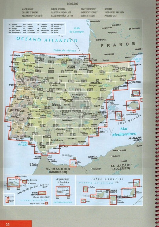 Hiszpania i Portugalia 1:300 000. Atlas samochodowo-turystyczny wydawnictwa Marco Polo. Przykładowe strony 5