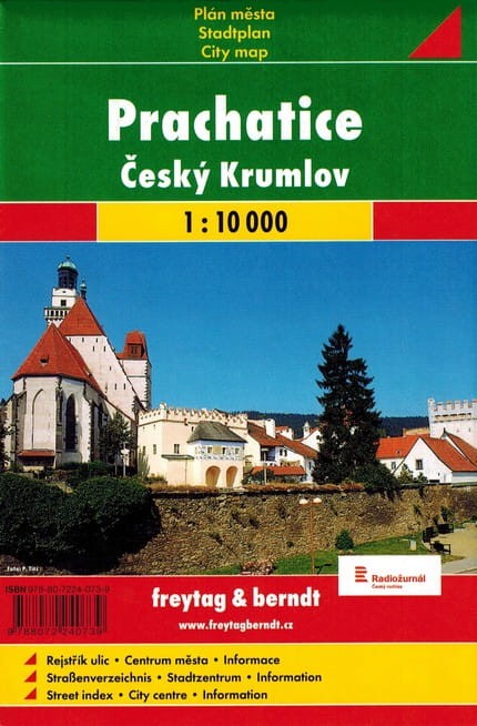 Czeski Krumlov / Cesky Krumlov, Prachatice. Mapa / Plan miasta wydawnictwa Freytag & Berndt. Okładka tył