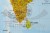 Azja 1:11 000 000. Mapa polityczna w ramie drewnianej wydawnictwa Maps International. Fragment 6
