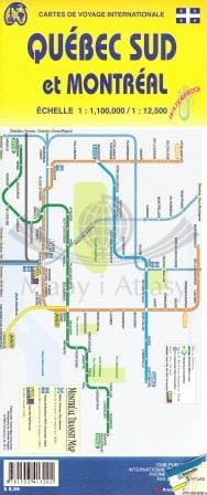 Montreal i południowy Quebec. Wodoodporny plan miasta / Mapa samochodowo-turystyczna wydawnictwa ITMB. Okładka - tył