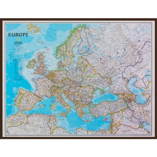 Europa 1:5 419 000. Mapa polityczna Classic. Wersja do wpinania. National Geographic