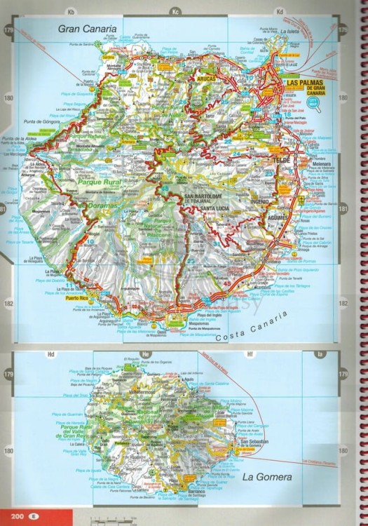 Hiszpania i Portugalia 1:300 000. Atlas samochodowo-turystyczny wydawnictwa Marco Polo. Przykładowe strony 9