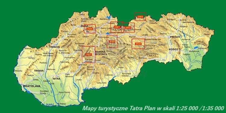 Góry Szczawnickie / Stiavnicke Vrchy. Mapa turystyczna 5026 wydawnictwa Tatra Plan. Pozostałe publikacje 2
