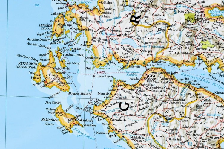 Grecja 1:1 491 000. Mapa ścienna wydawnictwa National Geographic. Fragment 3