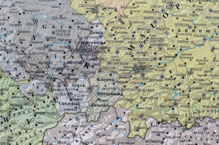 Polska. Regiony historyczne / Poczet królów i książąt polskich. Podkładka na biurko. Fragment 2