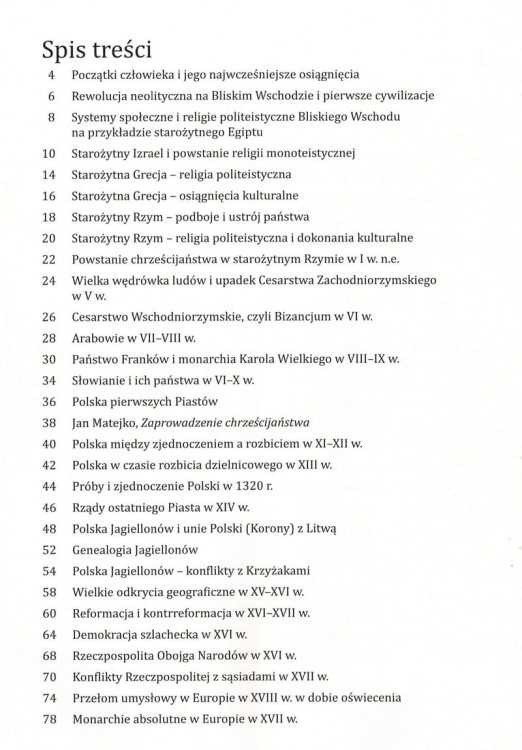 Atlas historyczny dla klas 5-8 szkoły podstawowej wydawnictwa Demart. Spis treści 1