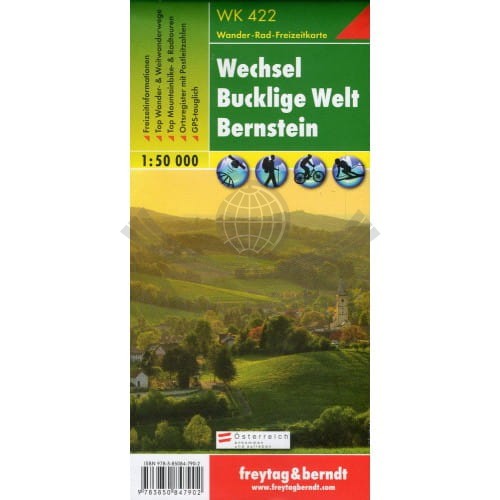 Wechsel, Bucklige Welt, Bernstein. Mapa turystyczna WK 422. Freytag & Berndt