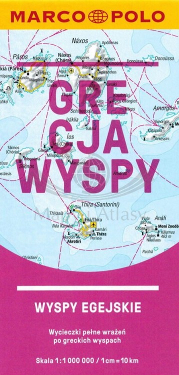 Grecja, Wyspy Egejskie. Przewodnik z mapą w etui wydawnictwa Marco Polo. Przykładowe strony 5