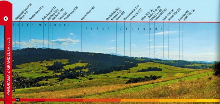 Panoramy widokowe Pienin. Przewodnik dla łowców krajobrazów wydawnictwa WiT. Przykładowa panorama 2