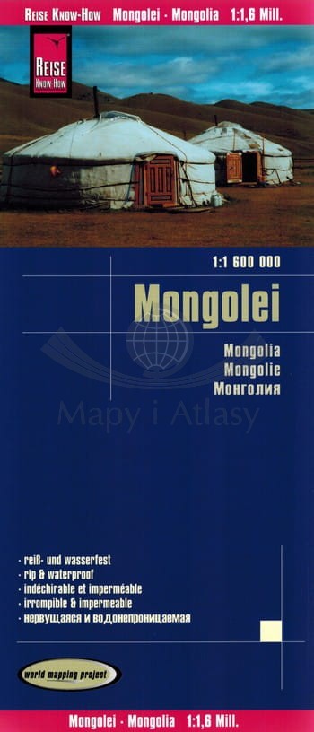 Mongolia 1:1 600 000. Wodoodporna mapa samochodowa. Reise Know-How