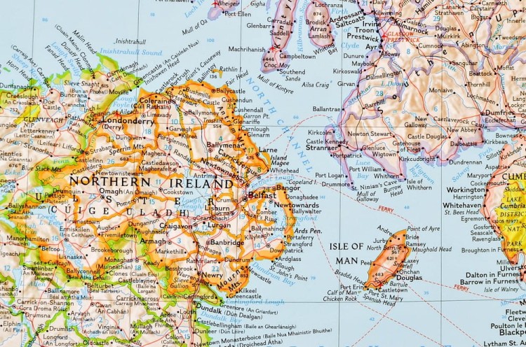 Wielka Brytania i Irlandia 1:1 687 000. Mapa ścienna wydawnictwa National Geographic. Fragment 2