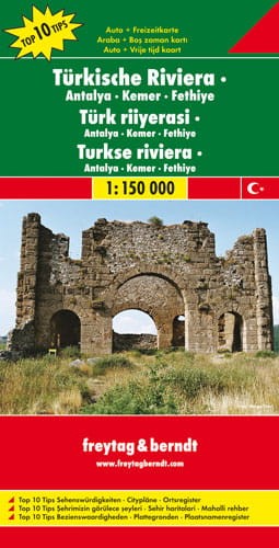 Turcja. Turecka Riwiera. Mapa samochodowo-turystyczna wydawnictwa Freytag & Berndt. Okładka