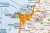 Ziemia Święta 1:405 500. Mapa polityczna w ramie drewnianej. Wydawnictwo: National Geographic. Fragment 4