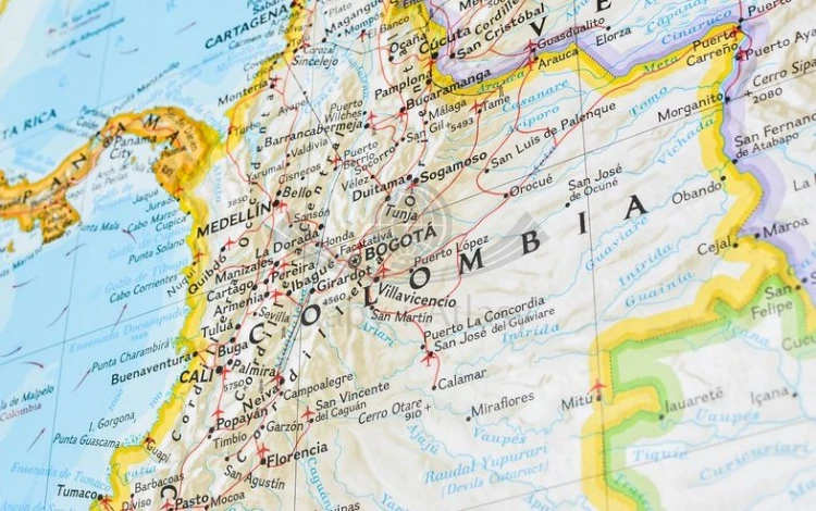 Ameryka Południowa. Mapa polityczna w wersji magnetycznej. Wydawnictwo: National Geographic. Fragment 10