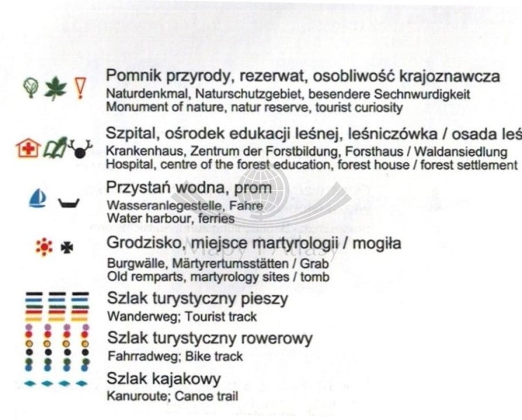Puszcza Notecka. Mapa turystyczna wydawnictwa BiK. Legenda 2