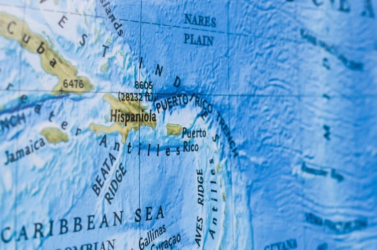 Świat 1:19 463 000. Mapa ścienna fizyczna wydawnictwa National Geographic. Fragment 5