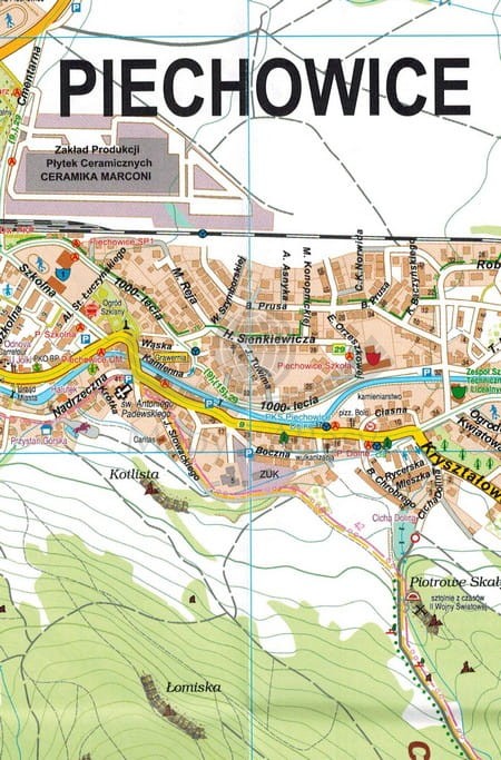Jelenia Góra, Piechowice. Mapa/ Plan miasta. Wyd. 2023. Wydawnictwa Galileos. Fragment 2