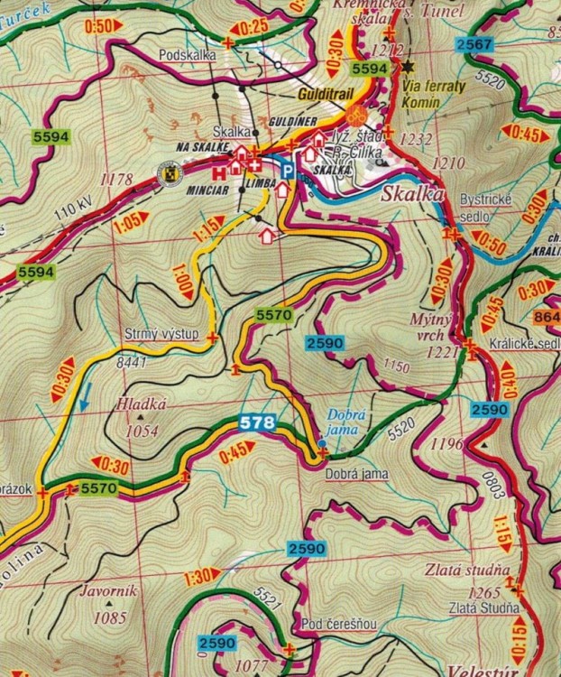 Słowacja 1:40 000. Zestaw 48 map turystycznych wydawnictwa Shocart. Fragment 1
