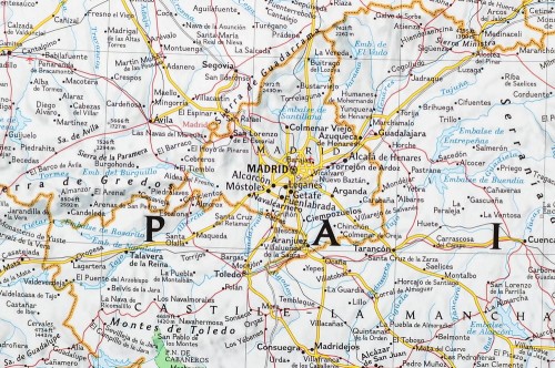 Hiszpania i Portugalia 1:2 074 000. Mapa w wersji magnetycznej. Wydawnictwo: National Geographic. Fragment 1