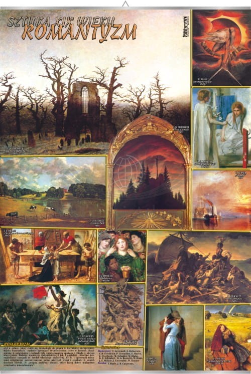 Romantyzm - sztuka XIX wieku. Plansza edukacyjna