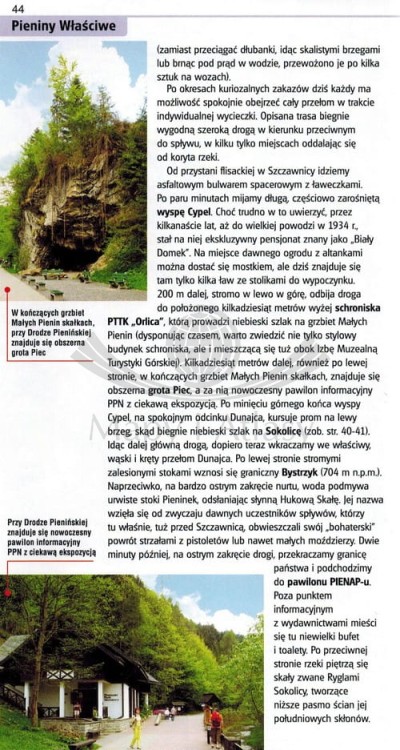Szczawnica i Pieniny. Przewodnik z mapami wydawnictwa Gauss. Przykładowa strona 2