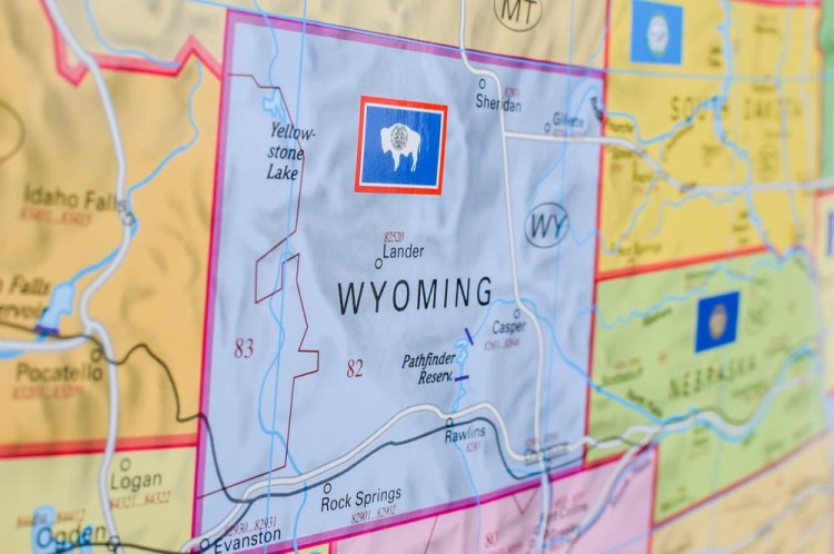 Stany Zjednoczone / USA 1:5 500 000. Mapa ścienna administracyjna z kodami pocztowymi. Fragment 5