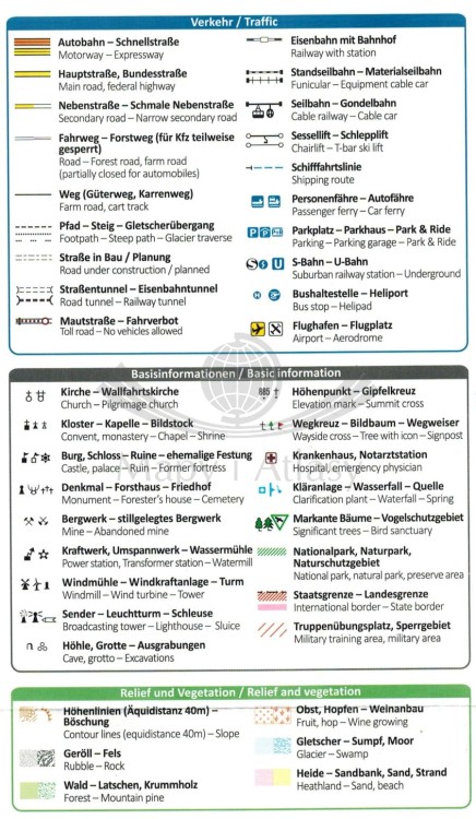Berchtesgadener Land Chiemgauer Alpen. Mapa turystyczna wydawnictwa Kompass. Legenda 1