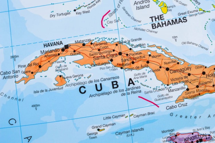 Ameryka Północna 1:7 000 000. Mapa ścienna polityczna wydawnictwa Maps International. Fragment 9